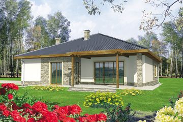  Projekt domu Genowefa G2 (WRC1641) - projekt domu parterowego - Zdjęcie 2