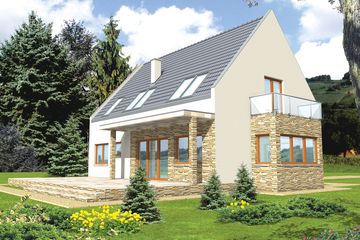  Projekt domu Gerda (WRC1642) - projekt domu parterowego z poddaszem - Zdjęcie 2