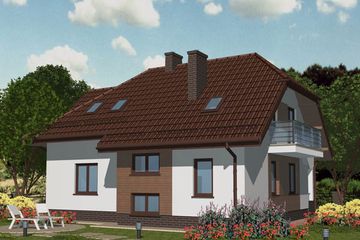  Projekt domu APS 036 (LUA1035) - projekt domu parterowego z poddaszem - Zdjęcie 2