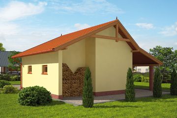  Projekt budynku gospodarczego G66 budynek gospodarczy (SLN1840) - projekt budynku parterowego - Zdjęcie 2