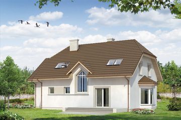  Projekt domu Rubin 2 (BSA1383) - projekt domu parterowego z poddaszem - Zdjęcie 2