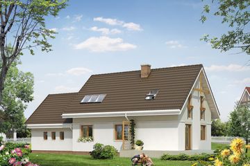  Projekt domu Sójka 3 (BSA1386) - projekt domu parterowego z poddaszem - Zdjęcie 2