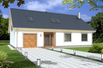  Projekt domu Bartek 2B garaż (WRD1644) - projekt domu parterowego z poddaszem - Zdjęcie 2