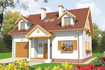  Projekt domu Asia G1 (WRC1508) - projekt domu parterowego z poddaszem - Zdjęcie 2