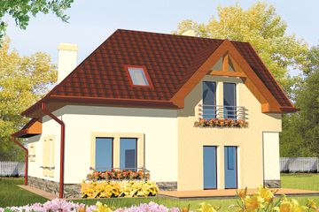  Projekt domu Balbina G1 (WRC1511) - projekt domu parterowego z poddaszem - Zdjęcie 2