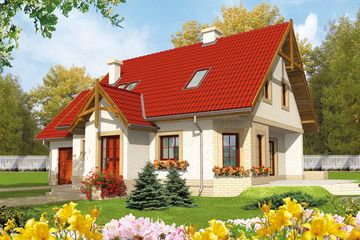  Projekt domu Igusia G1 (WRC1685) - projekt domu parterowego z poddaszem - Zdjęcie 2