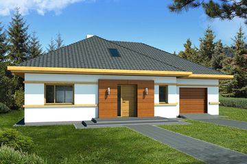  Projekt domu Blanka A garaż (WRD1650) - projekt domu parterowego z poddaszem - Zdjęcie 2