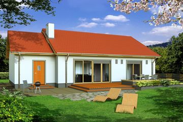  Projekt domu Edgar A garaż (WRD1653) - projekt domu parterowego - Zdjęcie 2