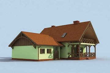 Projekt domu Dolores 2 (SLN1690) - projekt domu parterowego z poddaszem - Zdjęcie 2