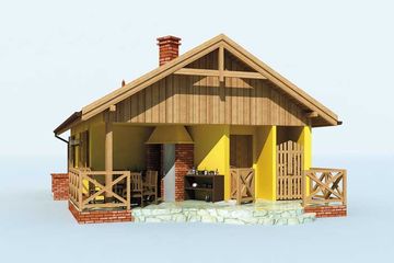  Projekt domu letniskowego Vera Cruz dom letniskowy (SLN1698) - projekt domu parterowego - Zdjęcie 2
