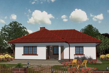  Projekt domu APS 069 (LUA1080) - projekt domu parterowego - Zdjęcie 2