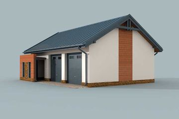  Projekt budynku gospodarczego G279 budynek gospodarczy (SLN2076) - projekt budynku parterowego - Zdjęcie 2