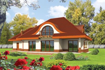  Projekt domu Inka G2 (WRC1648) - projekt domu parterowego z poddaszem - Zdjęcie 2