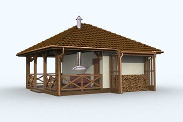  Projekt budynku gospodarczego G81 budynek gospodarczy (SLN1855) - projekt budynku parterowego - Zdjęcie 2