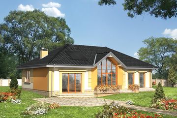  Projekt domu Allegro Eko - murowana – beton komórkowy (KRD1605) - projekt domu parterowego - Zdjęcie 2