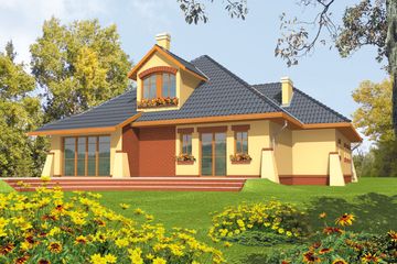  Projekt domu Inez G2 (WRC1665) - projekt domu parterowego z poddaszem - Zdjęcie 2