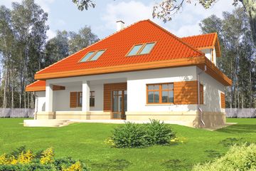  Projekt domu Arkadia G1 (WRC1501) - projekt domu parterowego z poddaszem - Zdjęcie 2