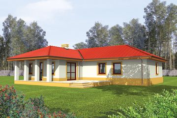  Projekt domu Helenka (WRC1669) - projekt domu parterowego - Zdjęcie 2