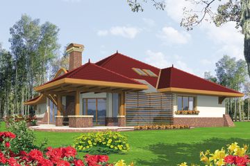  Projekt domu Henryk G1 (WRC1671) - projekt domu parterowego z poddaszem - Zdjęcie 3