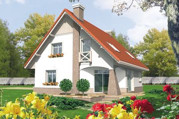  Projekt domu Jagienka (WRC1540) - projekt domu parterowego z poddaszem - Zdjęcie 2