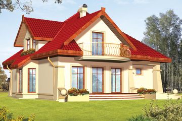  Projekt domu Kaliope G1 (WRC1547) - projekt domu parterowego z poddaszem - Zdjęcie 2