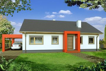  Projekt domu Albert B (WRD1682) - projekt domu parterowego - Zdjęcie 2