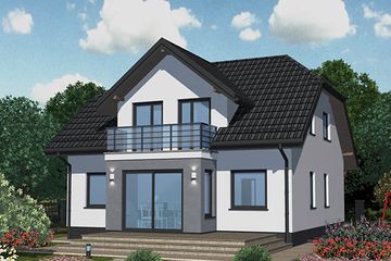  Projekt domu APS 098 (LUA1109) - projekt domu parterowego z poddaszem - Zdjęcie 2