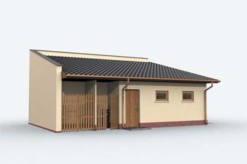  Projekt budynku gospodarczego G135 budynek gospodarczy (SLN1909) - projekt budynku parterowego - Zdjęcie 2