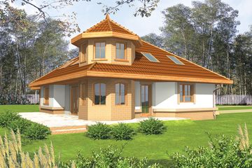  Projekt domu Jaśmina G2 (WRC1550) - projekt domu parterowego z poddaszem - Zdjęcie 2