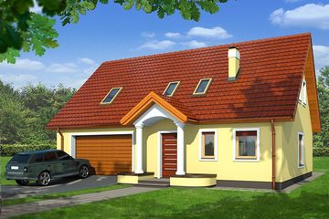  Projekt domu Scarlet B 2-garaże (WRD1916) - projekt domu parterowego z poddaszem - Zdjęcie 2