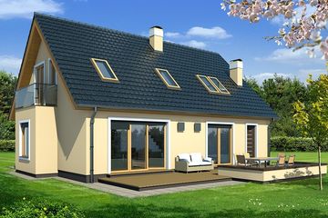  Projekt domu STANLEY B (WRD1919) - projekt domu parterowego z poddaszem - Zdjęcie 2