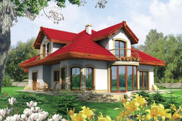  Projekt domu Justyna G1 (WRC1526) - projekt domu parterowego z poddaszem - Zdjęcie 2