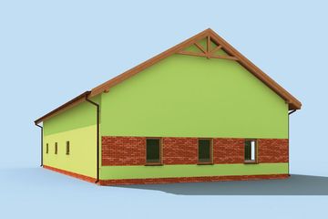  Projekt budynku gospodarczego G237 garaż / magazyn z pomieszczeniami gospodarczymi (SLN1701) - projekt budynku parterowego - Zdjęcie 2