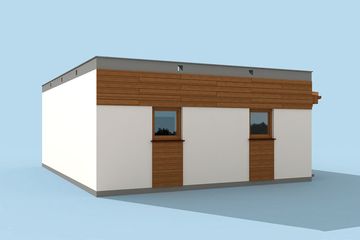  Projekt garażu G1a2 garaż dwustanowiskowy z pomieszczeniem gospodarczym (SLN1703) - projekt garażu parterowego - Zdjęcie 2