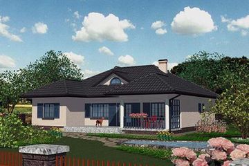  Projekt domu APS 077 (LUA1088) - projekt domu parterowego - Zdjęcie 2