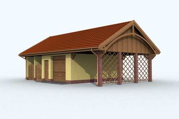  Projekt budynku gospodarczego G118 budynek gospodarczy (SLN1891) - projekt budynku parterowego - Zdjęcie 2