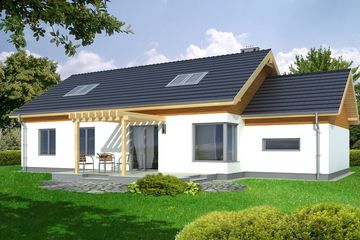  Projekt domu Madzia 2C (WRD1673) - projekt domu parterowego z poddaszem - Zdjęcie 2