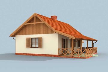  Projekt domu letniskowego Barbados 2 dom letniskowy (SLN1708) - projekt domu parterowego - Zdjęcie 2