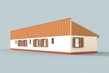  Projekt domu letniskowego Lublana 2 dom letniskowy (zabudowa szeregowa) (SLN1709) - projekt domu letniskowego parterowego - Zdjęcie 2