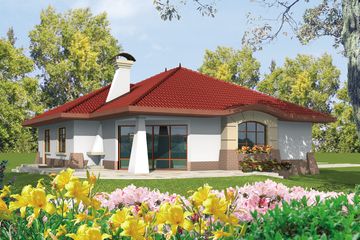  Projekt domu Kornelia G1 (WRC1574) - projekt domu parterowego - Zdjęcie 2