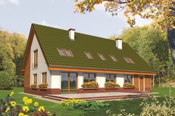  Projekt domu Kika G2 (WRC1581) - projekt domu parterowego z poddaszem - Zdjęcie 2