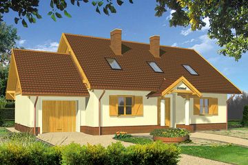  Projekt domu Piwonia Nova (WRH1167) - projekt domu parterowego z poddaszem - Zdjęcie 2