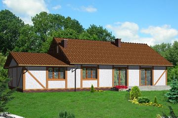  Projekt domu HG-D4 (KRM1060) - projekt domu parterowego - Zdjęcie 2