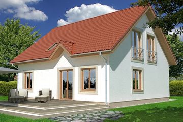  Projekt domu Maria wersja B z garażem paliwo stałe (WRD1932) - projekt domu parterowego z poddaszem - Zdjęcie 2