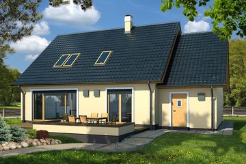 Projekt domu Siena a1g (WRD1933) - projekt domu parterowego z poddaszem - Zdjęcie 2