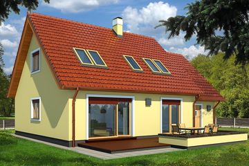  Projekt domu Sandra A garaż PS (WRD1938) - projekt domu parterowego z poddaszem - Zdjęcie 2