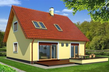  Projekt domu SALMA A (WRD1939) - projekt domu parterowego z poddaszem - Zdjęcie 2