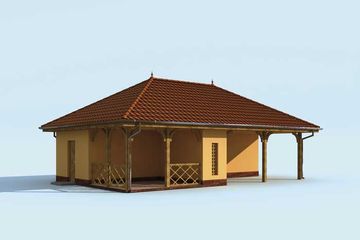  Projekt budynku gospodarczego G167 budynek gospodarczy (SLN1941) - projekt budynku parterowego - Zdjęcie 2