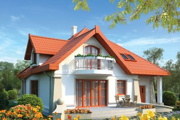  Projekt domu Karmina G1 (WRC1588) - projekt domu parterowego z poddaszem - Zdjęcie 2