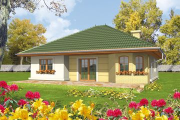  Projekt domu Kama (WRC1590) - projekt domu parterowego - Zdjęcie 2